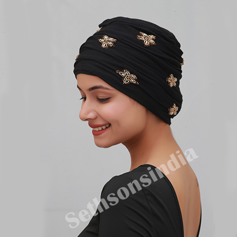turban head wraps Side -Look